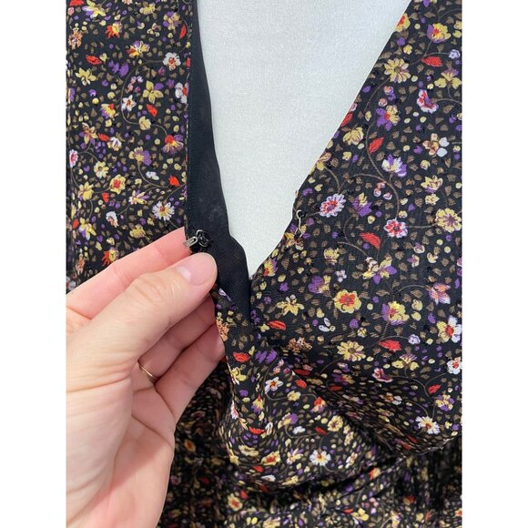 MinkPink Womens Sheer Floral Asymmetrical Midi Dress Size S Whimsigoth Feminine - Picture 13 of 16